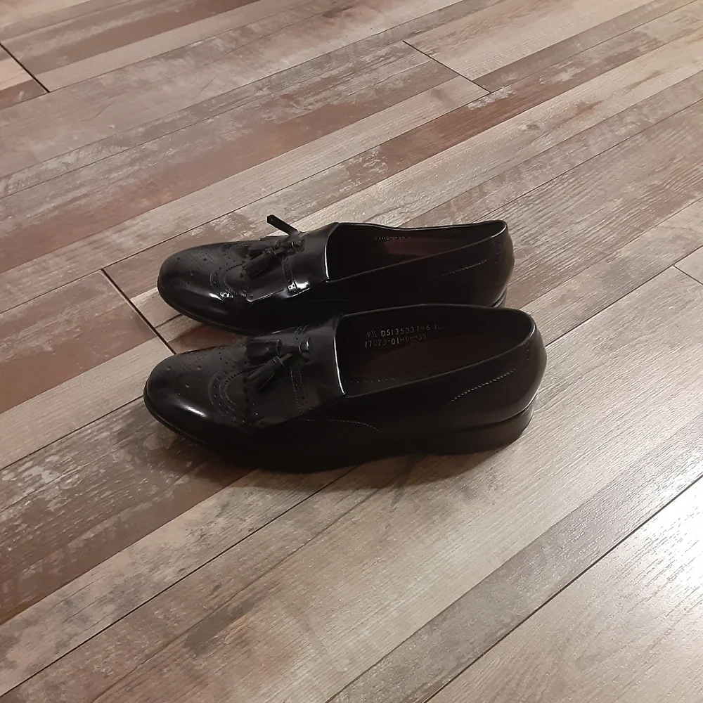 Florsheim Black Dark Academia Casual Dress Shoes Size 9.5